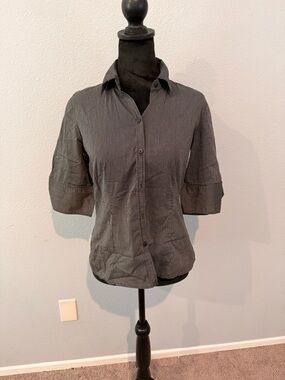 Striped black and white blouse